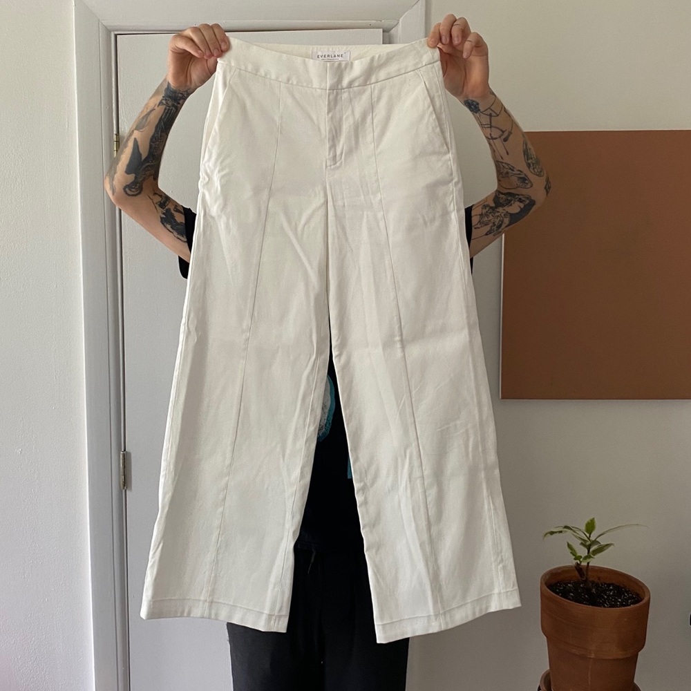 White Wide Leg Pants from Everlane